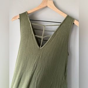 Soft and Sexy American Eagle soft ribbed olive green tank top size medium